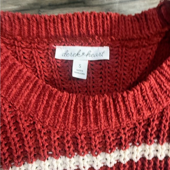 Derek Heart Red and White Striped Sweater - Picture 8 of 8